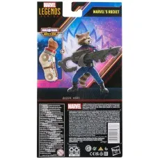 Back of Marvel's Rocket action figure box showing the figure and Cosmo Build-A-Figure piece