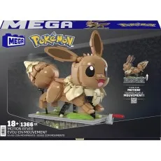 The front of the MEGA Pokémon Motion Eevee building set box, showing the completed figure.