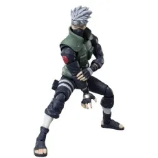 Kakashi Hatake action figure crouched in a low, battle-ready pose