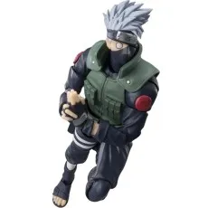 Kakashi Hatake action figure mid-run, with his arms crossed and one eye revealed beneath his headband