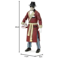 An action figure of the Invisible Man, showing its height and width dimensions.