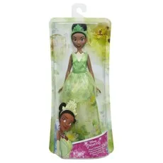 Disney's Princess Tiana doll with a shimmery green lily pad gown in a box.