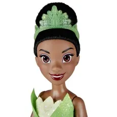 The Tiana doll from The Princess and the Frog, showing a face and hair close-up.