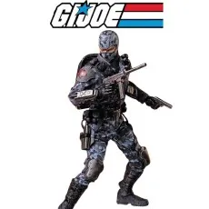 Snake Eyes G.I. Joe figure in urban camo, dual-wielding firearms
