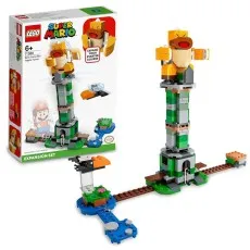 LEGO Super Mario Boomer Bill Barrage set showing a tower with a Thwomp-like character on top.
