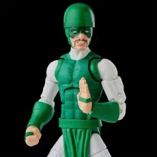 Close-up of the Karnak action figure in his green and white uniform and helmet
