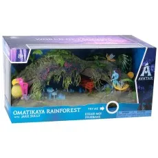 The box for the Avatar Omatikaya Rainforest toy set with a clear plastic window showing the toy inside.