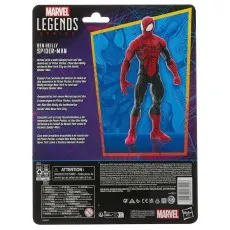 Back of Marvel Legends Ben Reilly Spider-Man card packaging with multilingual text and figure photo