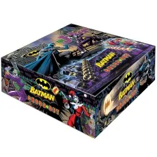 The retail box for a Batman-themed chess set with comic book-style art.