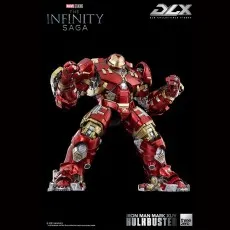 The DLX Hulkbuster Iron Man Mark XLIV collectible figure in a wide, powerful stance.