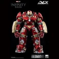 The DLX Hulkbuster Iron Man Mark XLIV collectible figure on a black background.