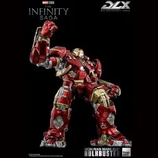 The Hulkbuster Iron Man Mark XLIV DLX figure in a powerful punching pose.