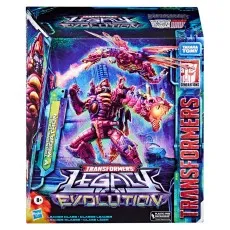 The packaging for the Transformers Legacy Evolution Predacon Megatron figure.