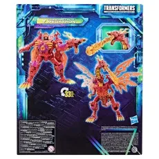 The back of the Transformers Predacon Megatron box, showing its transformations.
