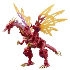 The Transformers Predacon Megatron figure in red dragon mode, with its wings spread.