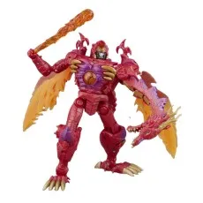 The Transformers Predacon Megatron figure in robot mode, wielding a fire effect sword.