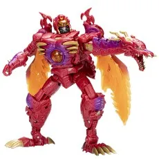 The Transformers Predacon Megatron figure in robot mode, with its dragon head arm.