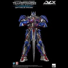 The Transformers DLX Optimus Prime figure from The Last Knight, holding a large sword.