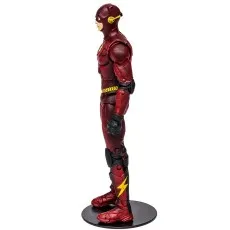 The Flash action figure in a full-body side profile, showing the suit's sculpted details and yellow lightning bolt.