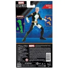 The back of the Marvel Legends Marvel Boy box showing the figure, accessories, and Build-A-Figure part.