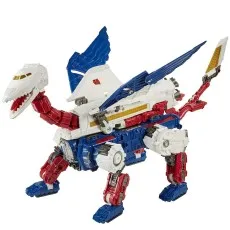 The combined creature mode of the Transformers Earthrise Sky Lynx figure, a dragon-like beast.