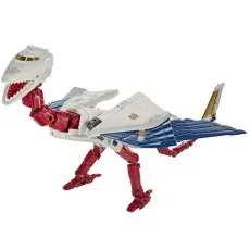 The Sky Lynx toy is a massive, four-legged animal with wings, a white head, and red robot limbs.