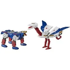 Transformers Blitzwing robot (purpletan) and jet (purpletan) figures, plus Sky Lynx split into two beast modes.