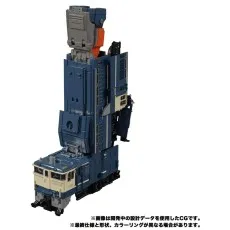 The Barricade action figure is a black and gray robot with yellow eyes, posed on a metallic, dark background.