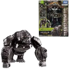 The Transformers Earthrise Sky Lynx toy shown in combined beast mode, shuttle mode, and with its box.