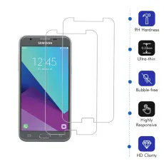 Samsung J3 Emerge Screen Protector Oleophobic Coating, Crystal Clear, Ultra Thin Tempered Glass  (2 Pack)