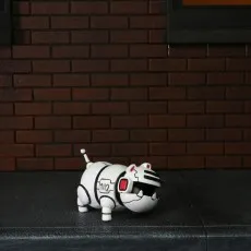 NECA's TMNT The Last Ronin action figure accessory, the pet cat M.I.T.R.A. in its robotic form.