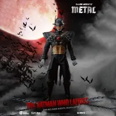 DAH-063 The Batman Who Laughs figure standing in a sinister pose against a red moon and swarming bats.