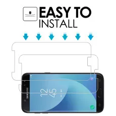 Samsung J5 2017 Screen Protector Scratch Resistant, 9H Hardness, High Transparency Tempered Glass - (2 Pack)