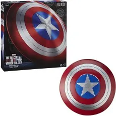 Marvel Legends Captain America shield from The Falcon and The Winter Soldier, shown in box and out.