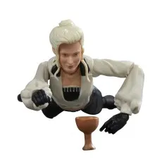 Dr. Elsa Schneider Indiana Jones figure in a diving pose, reaching for the Holy Grail (the carpenter's cup).