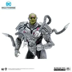 Close-up of the DC Multiverse Brainiac action figure from Injustice 2 with all four tentacles attached.