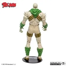 Back view of the McFarlane Toys Spawn King Spider action figure on a display stand.