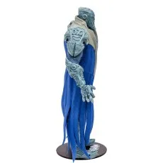 DC Multiverse Brainiac figure from Injustice 2 in metallic white armor with four gray tentacles.