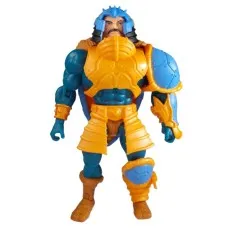 Front view of the Turtles of Grayskull Man-At-Arms action figure fully assembled and armored.