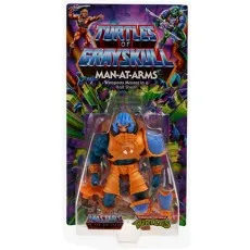 Turtles of Grayskull Man-At-Arms action figure in its sealed blister card packaging.