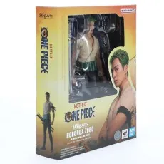 Close-up of the sealed box for the S.H.Figuarts Netflix Roronoa Zoro figure.