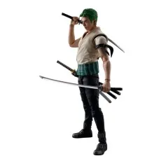 S.H.Figuarts Roronoa Zoro figure from Netflix One Piece, drawing three katanas simultaneously.