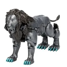 Transformers Nemesis Leo Prime action figure in gray, metallic lion beast mode with a black mane.
