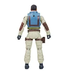 Back view of the G.I. Joe Classified Airborne figure, showing his blue armored vest.
