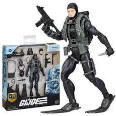 G.I. Joe Classified Series Action Sailor Recon Diver figure with a black suit, diving gear, and box.