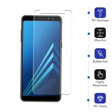 Samsung A8 2018 Screen Protector Ultra thin Oleo-phobic Coating Tempered Glass - (2 Pack)