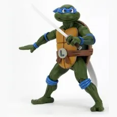 Teenage Mutant Ninja Turtles Leonardo figure in a ready pose, holding one katana across his chest.