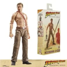 Hypnotized Indiana Jones Adventure Series action figure, shirtless with box and Build An Artifact piece.