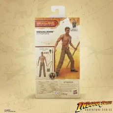 Back of the Indiana Jones Adventure Series Hypnotized figure box with image of figure and accessories.