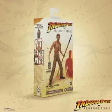 Box for the Indiana Jones Adventure Series Hypnotized figure, showing figure, Build An Artifact, and line art.